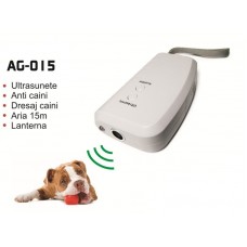 Dispozitiv cu ultrasunete pentru dresarea cainilor domestici sau alungarea celor agresivi - Pestmaster AG015 - 15 m